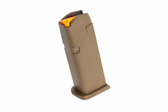 Glock G19 Gen 5 15-round 9mm steel reinforced polymer magazine with high visibility follower and ambi mag catch cuts
